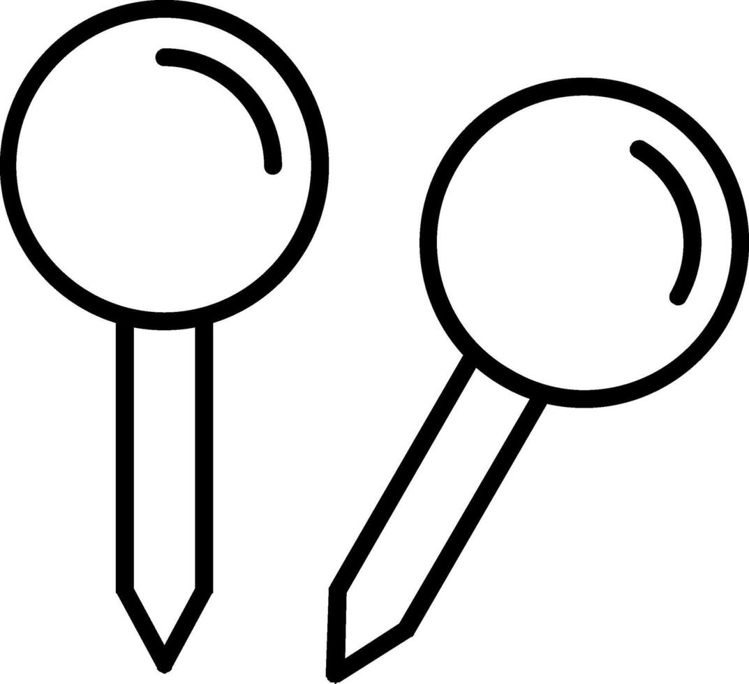Pins Line Icon vector