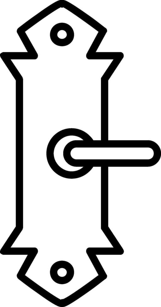 Door Handle Line Icon vector