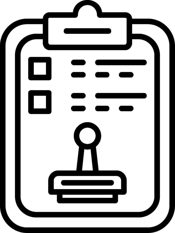 Stamp Line Icon vector