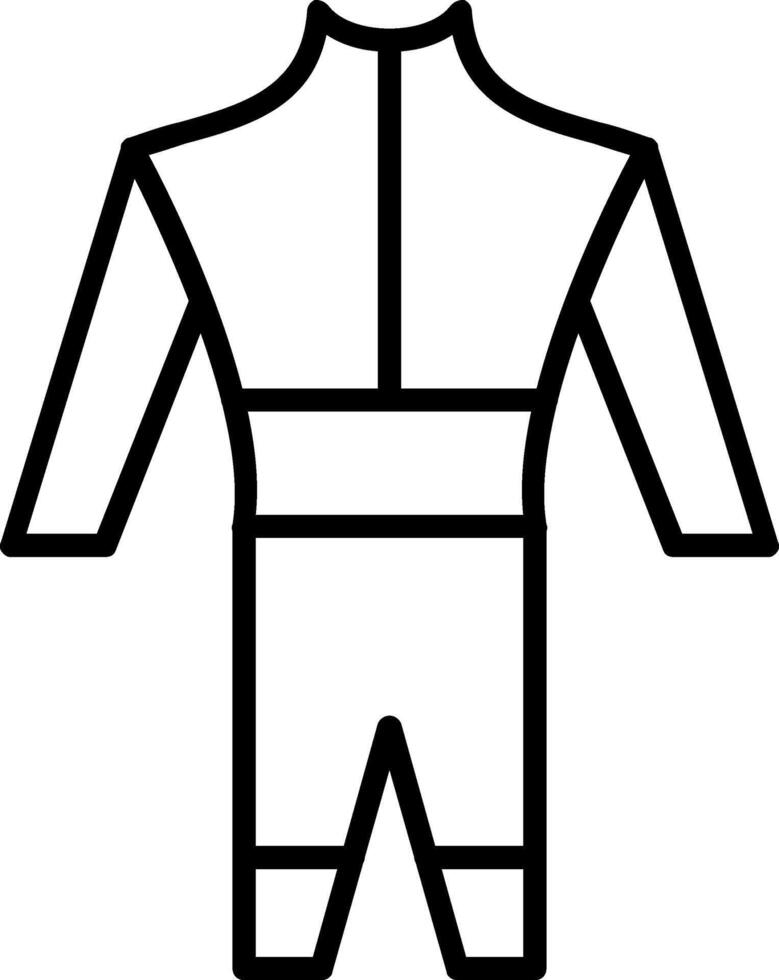 icono de línea de traje de neopreno vector