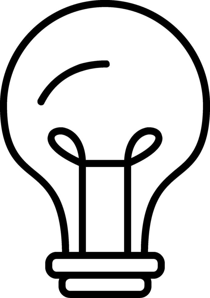 Light Bulb Line Icon vector