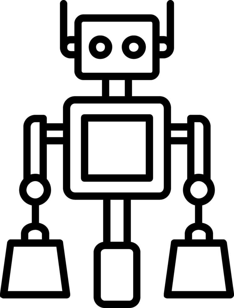 Shop Assistant Line Icon vector