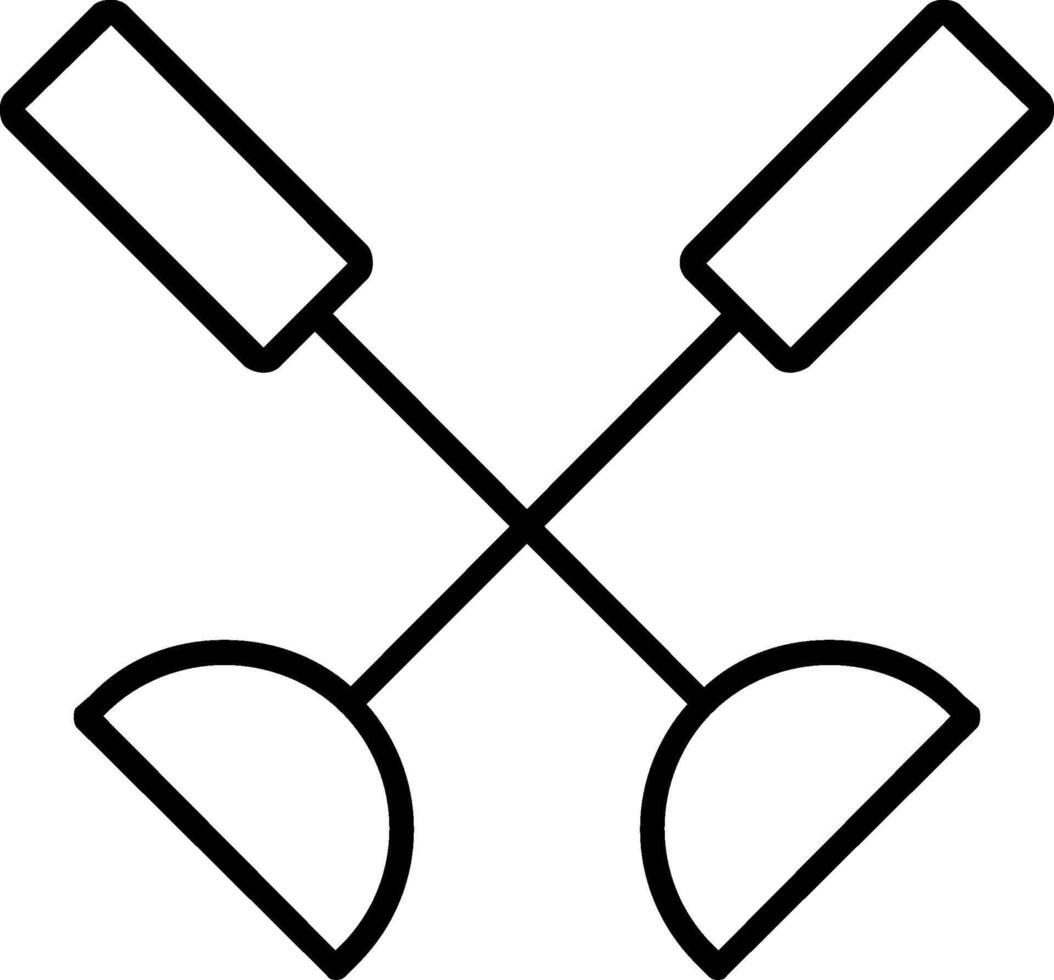 Paddle Line Icon vector
