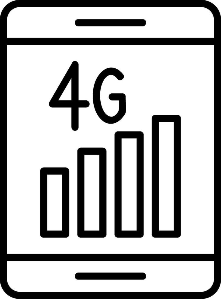 4g línea icono vector