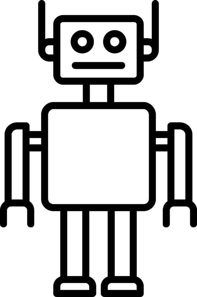 Robot Line Icon 43295292 Vector Art at Vecteezy