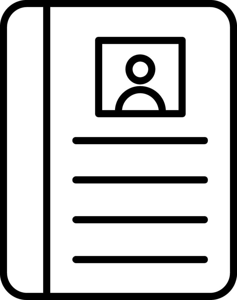 Agenda Line Icon vector