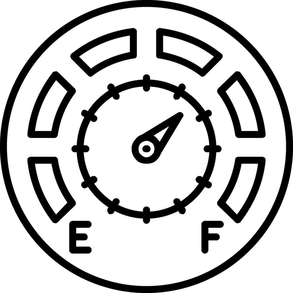 icono de línea de calibre vector