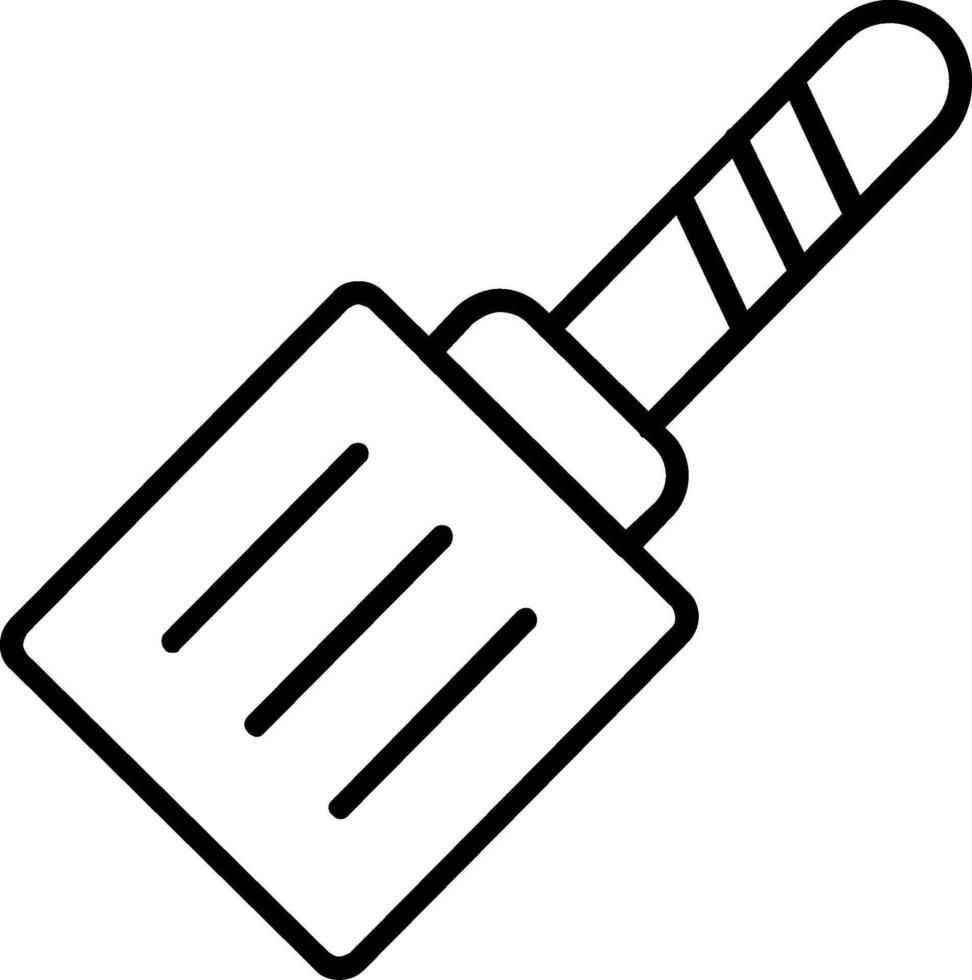 Spatula Line Icon vector