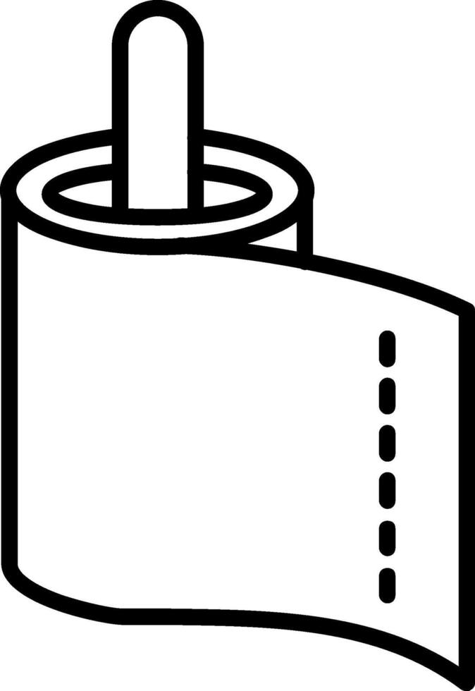 Paper Towel Line Icon vector