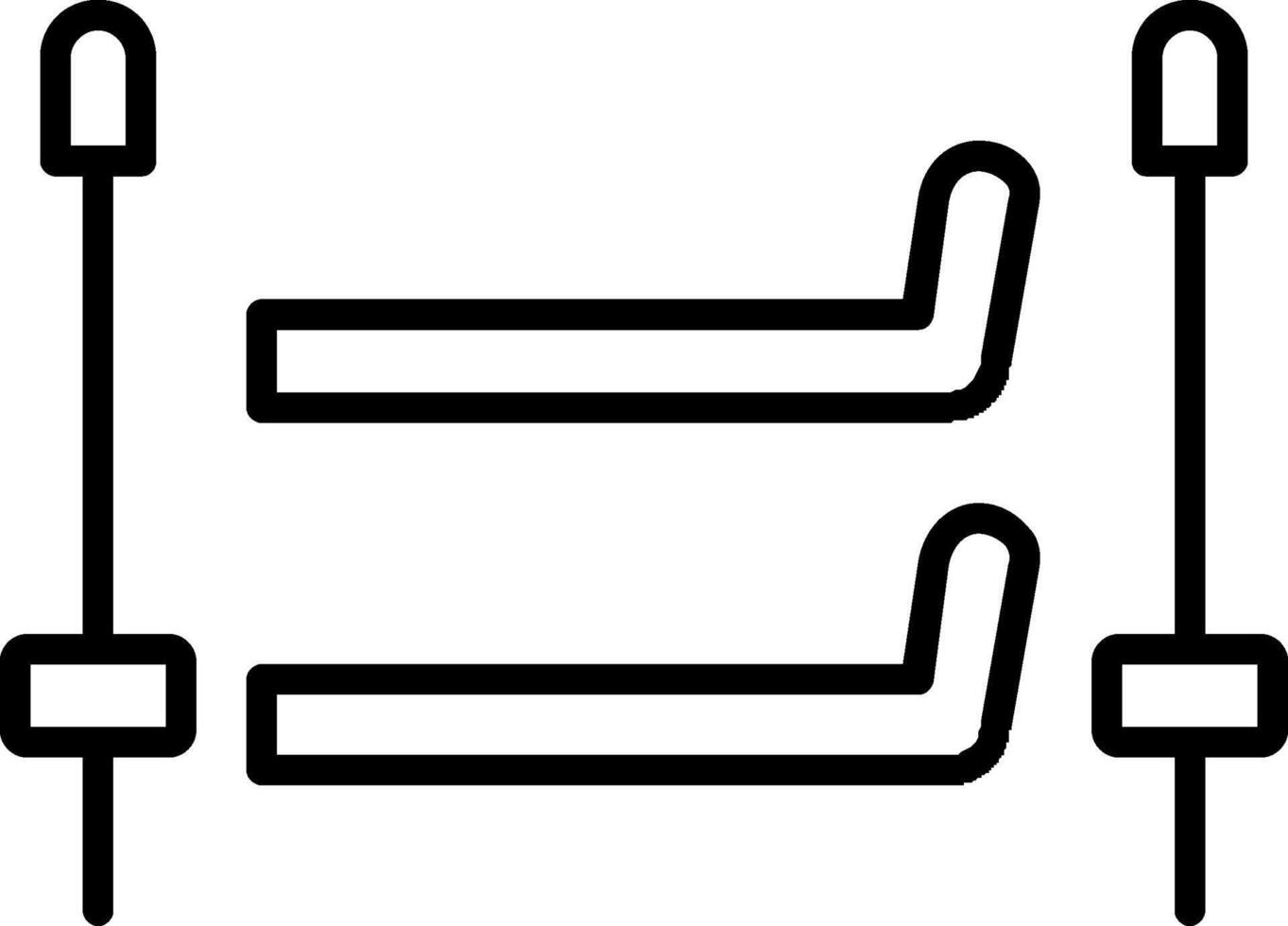 Skiing Line Icon vector