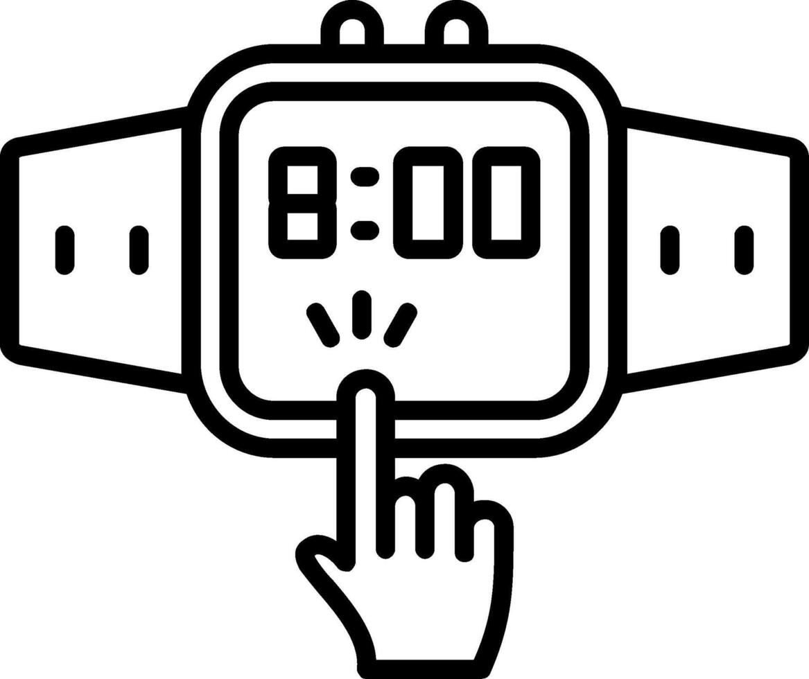 Touchscreen Line Icon vector