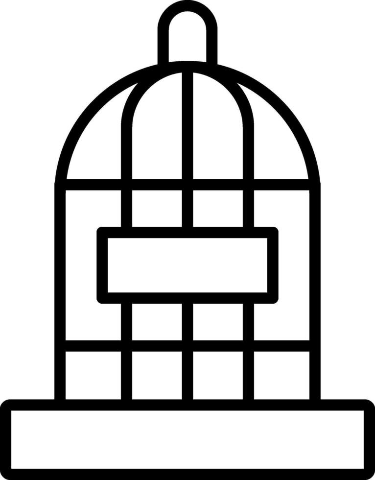 Cage Line Icon vector