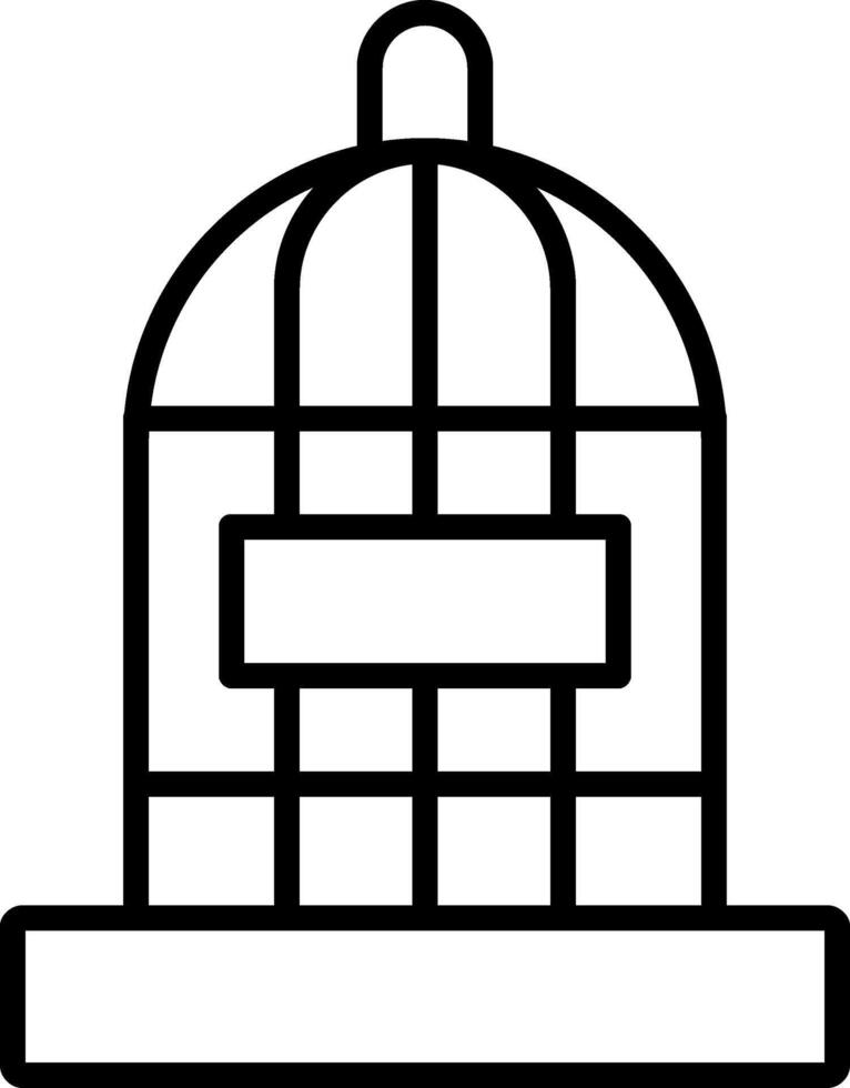 Cage Line Icon vector