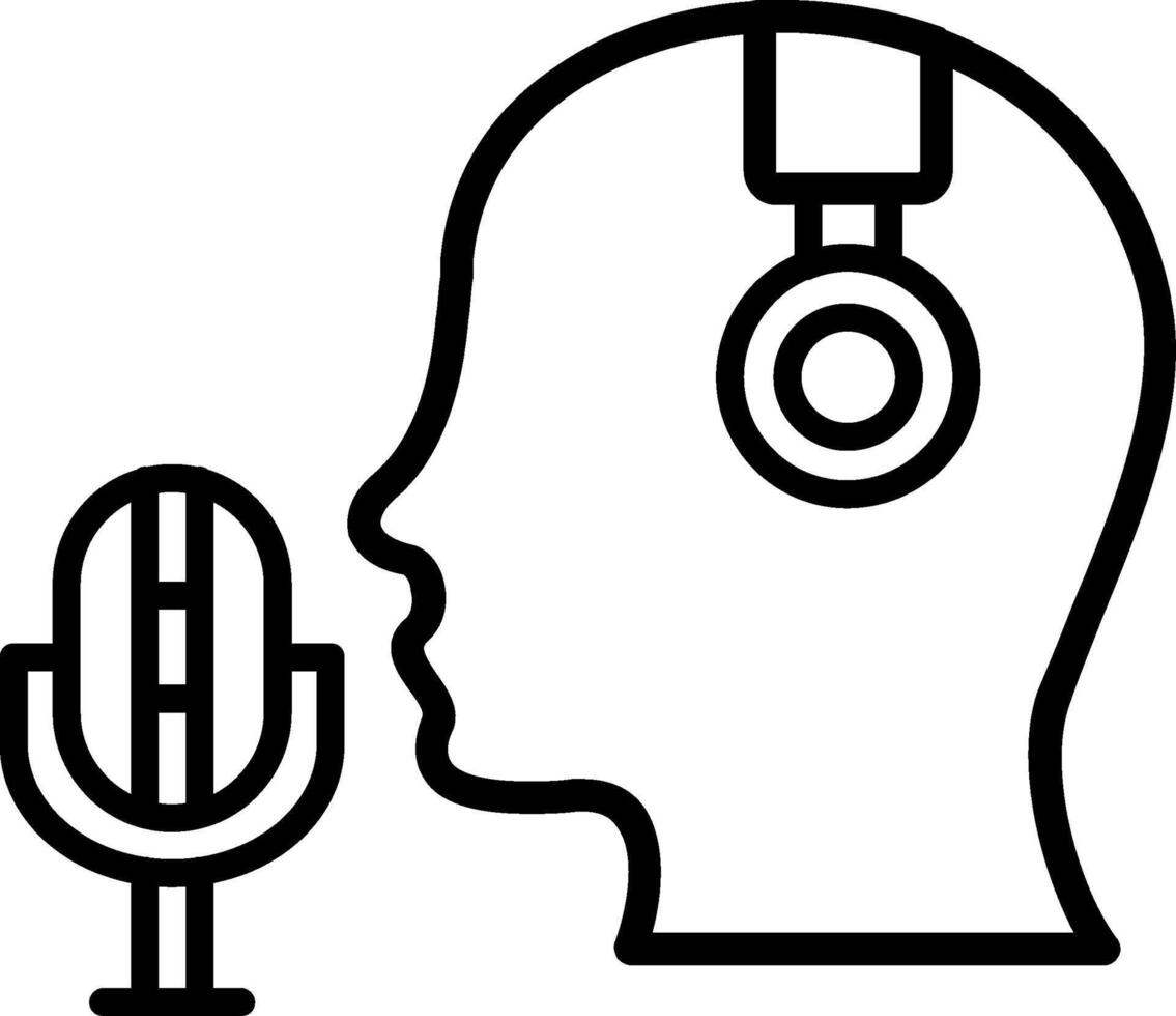 Microphone Line Icon vector