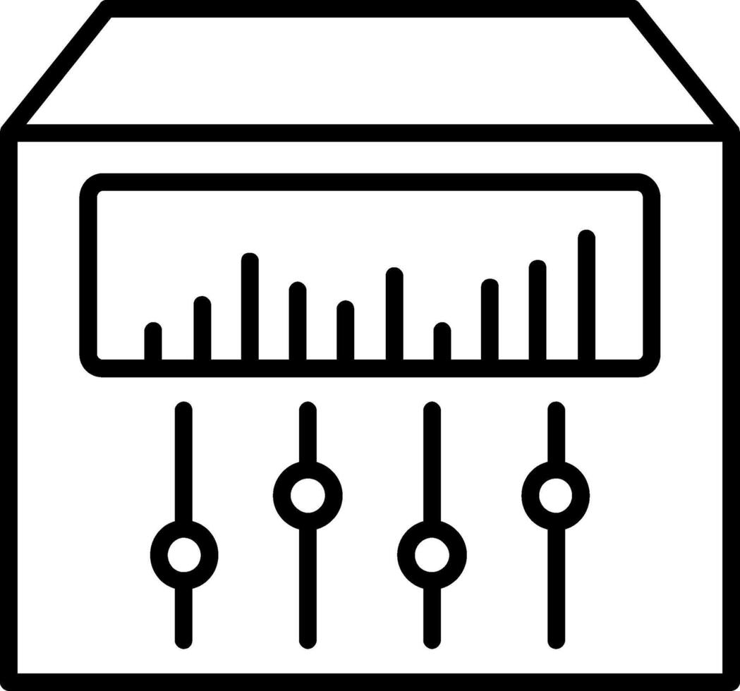 sonido mezclador línea icono vector