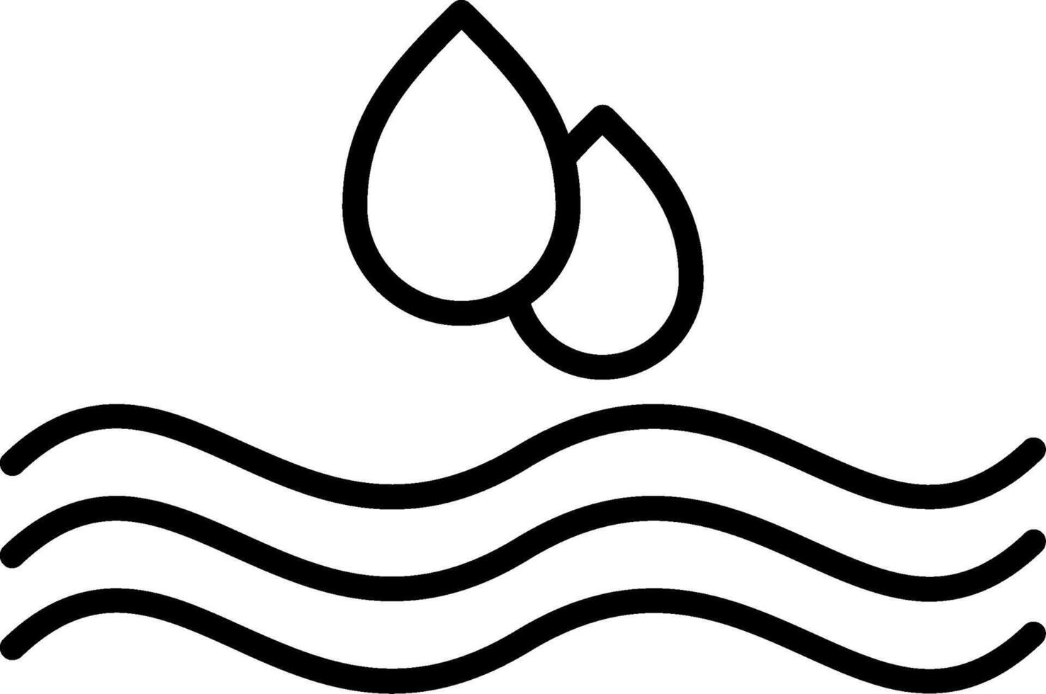 Water Drop Line Icon vector