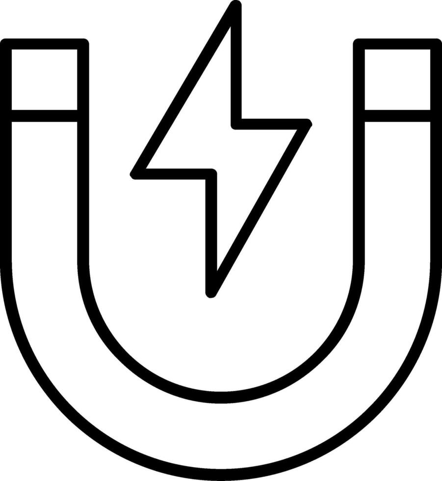 Magnet Line Icon vector
