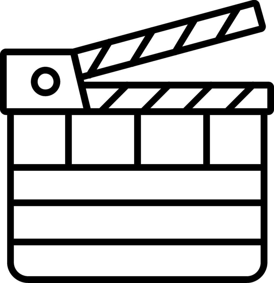 Clapperboard Line Icon vector