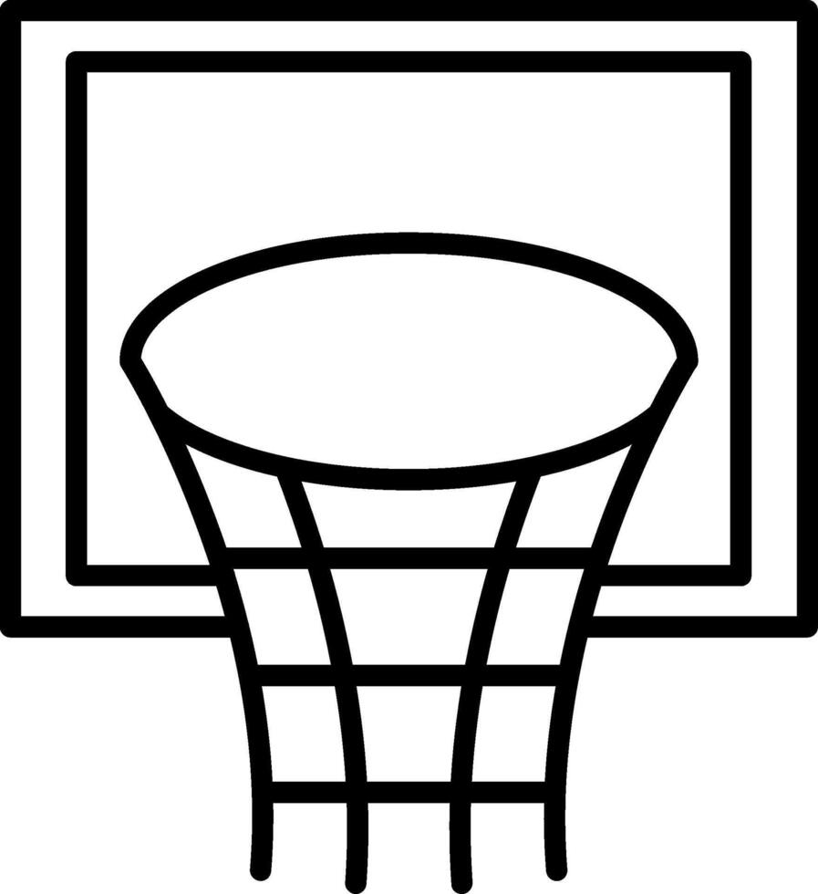 Basketball Hoop Line Icon vector