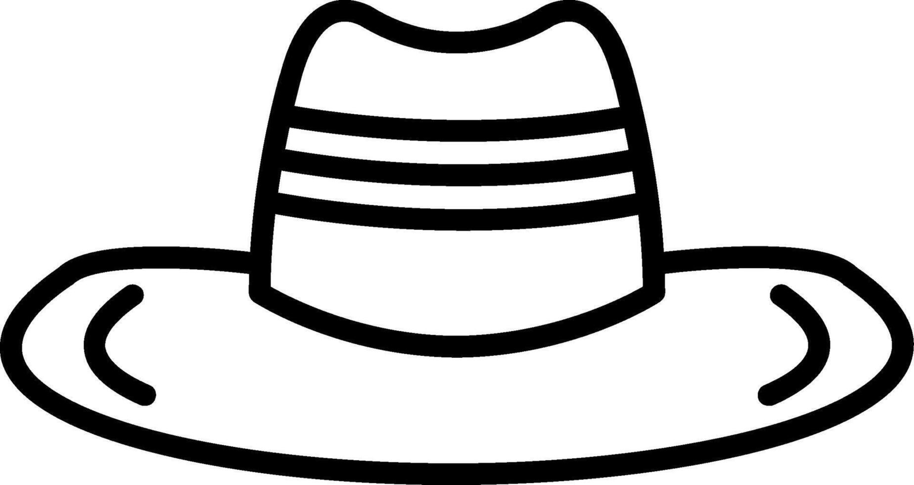 icono de línea de sombrero de vaquero vector