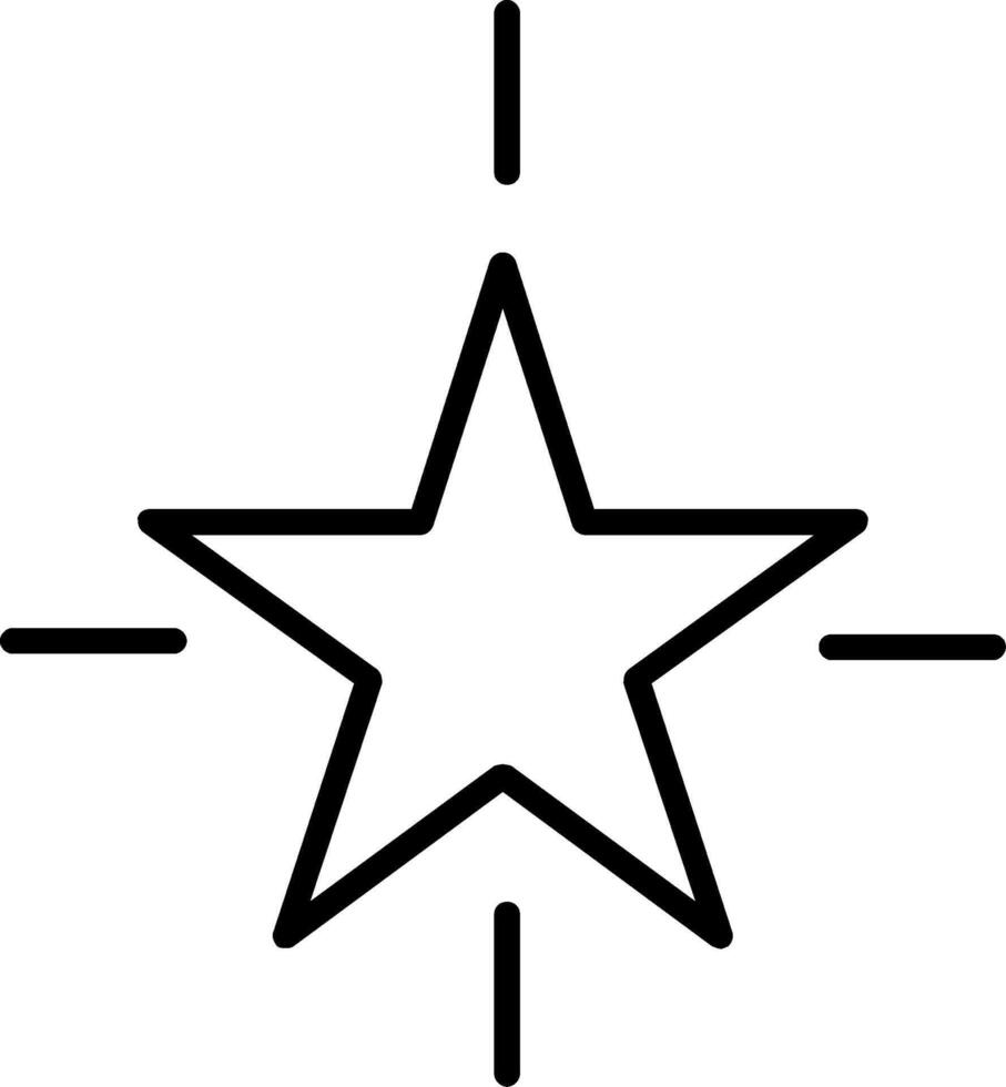 Star Line Icon vector