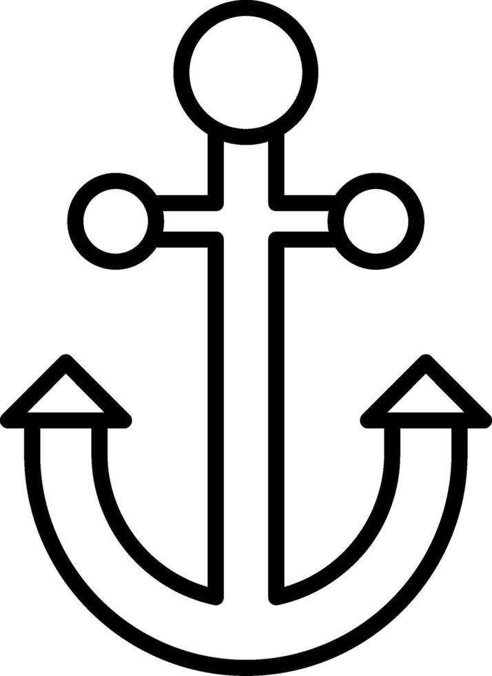 Anchor Line Icon vector
