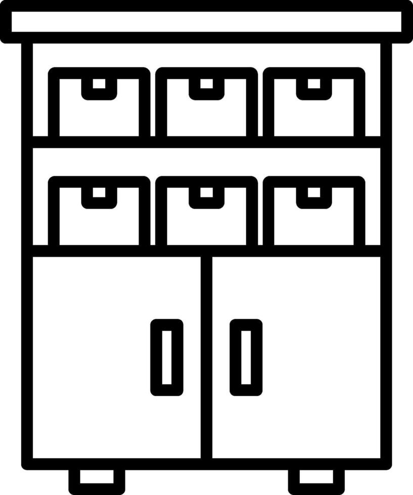 Shelves Line Icon vector