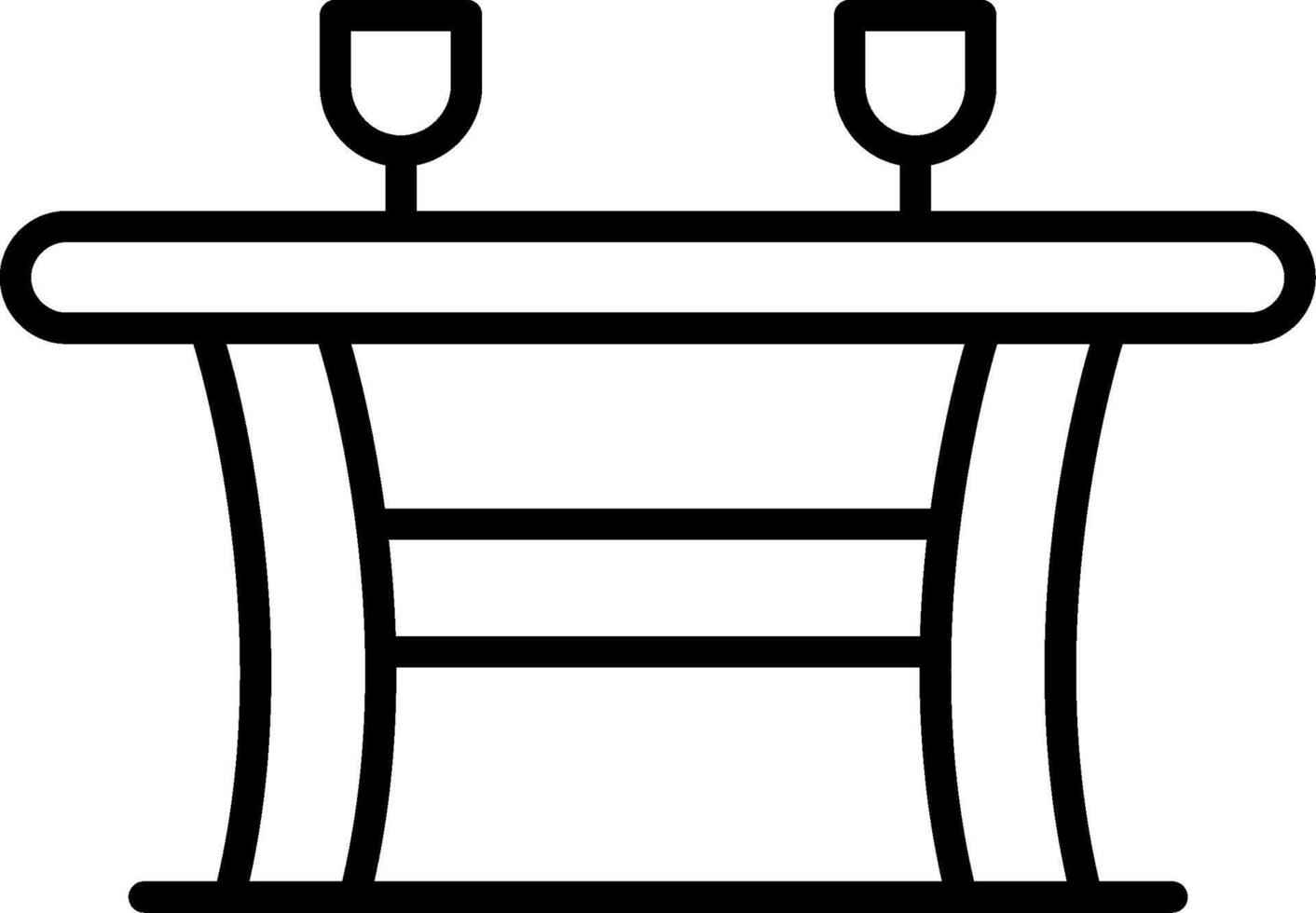 Table Line Icon vector