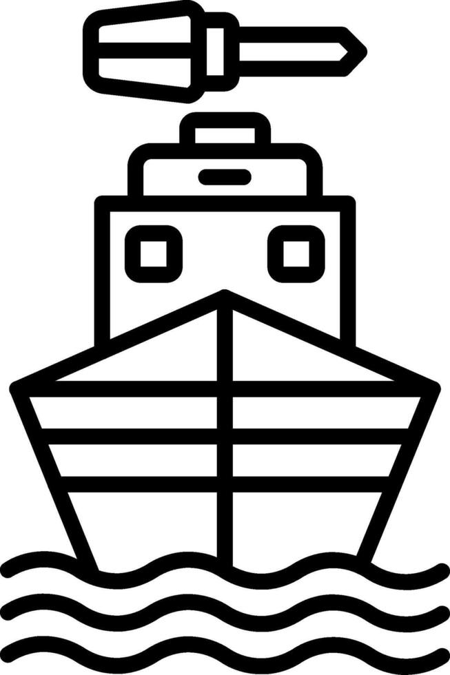 Boat Line Icon vector