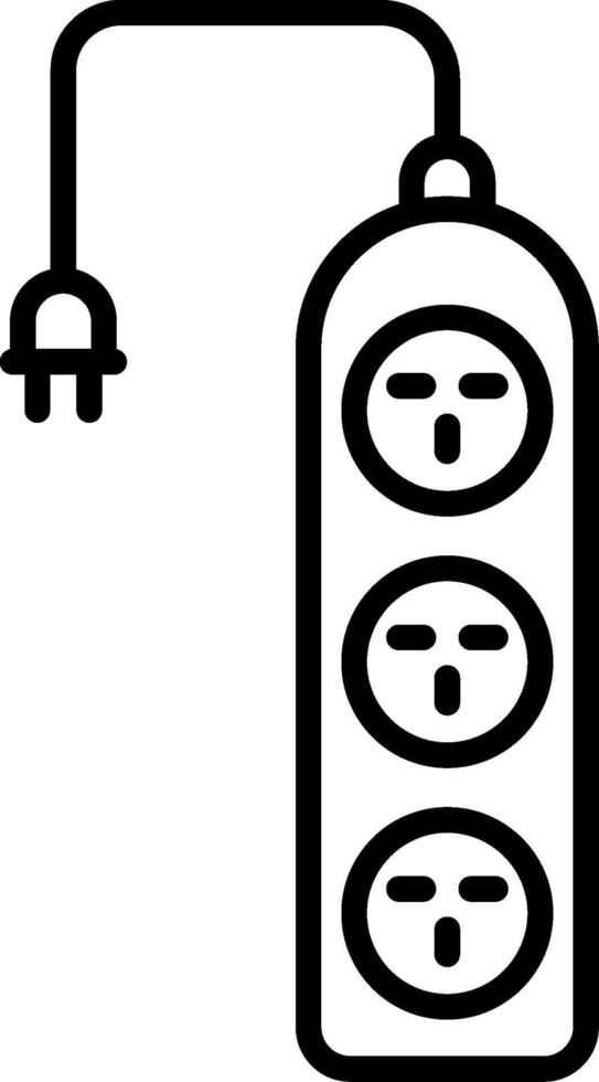 Extension Cable Line Icon vector