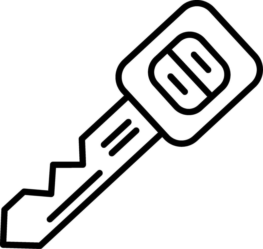 Car Key Line Icon vector