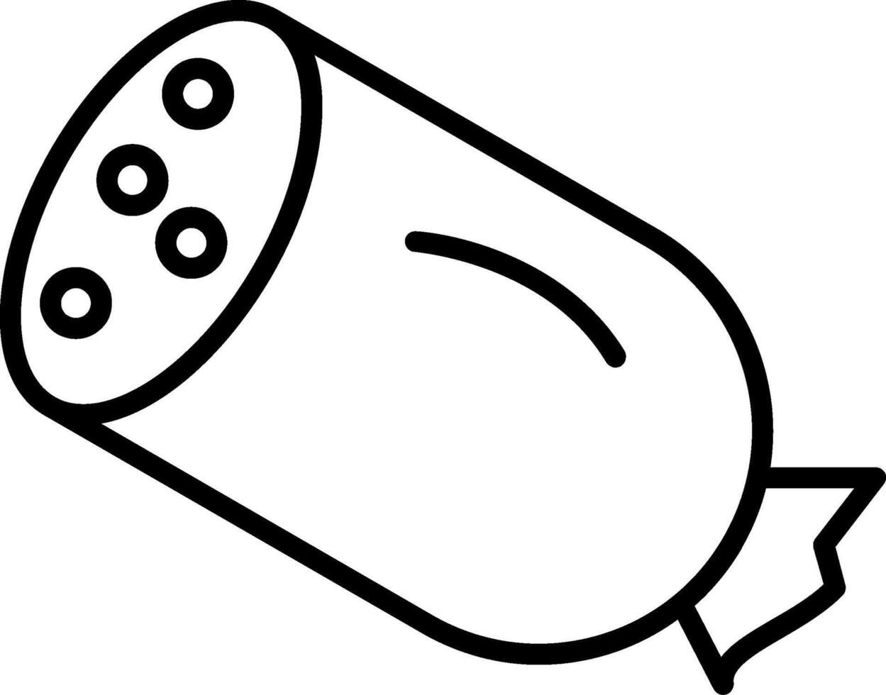 Salami Line Icon vector