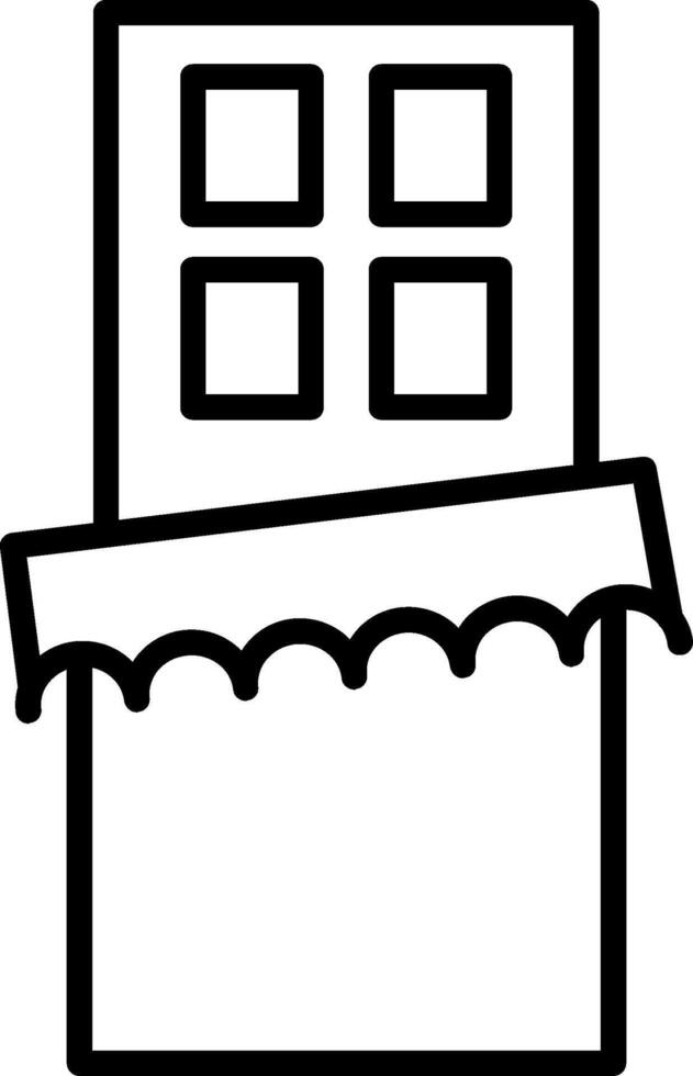 Chocolate Bar Line Icon vector