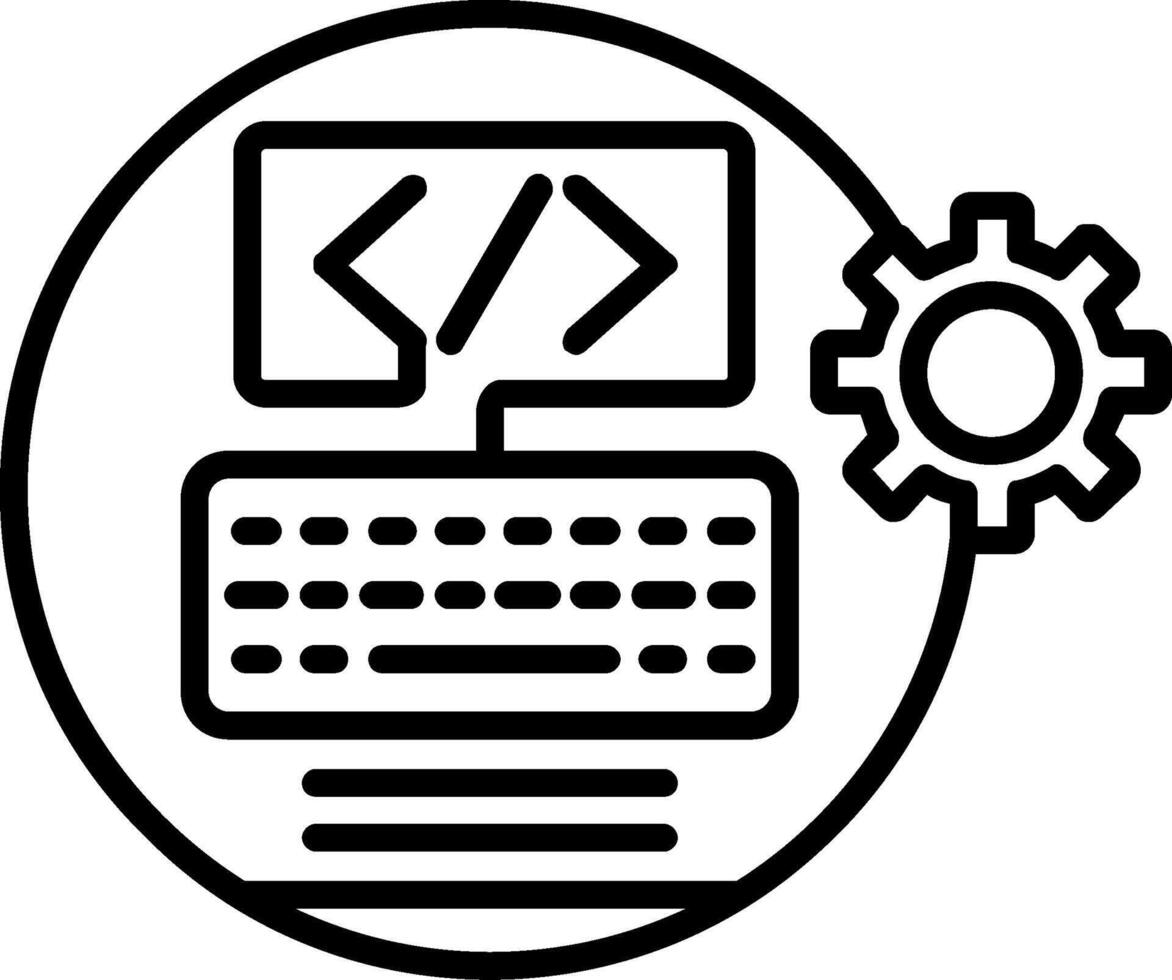 Web Development Line Icon vector