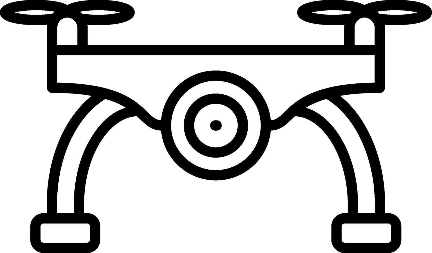 Camera Drone Line Icon vector
