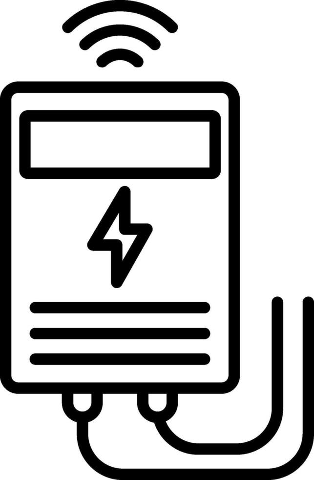 Power Meter Line Icon vector