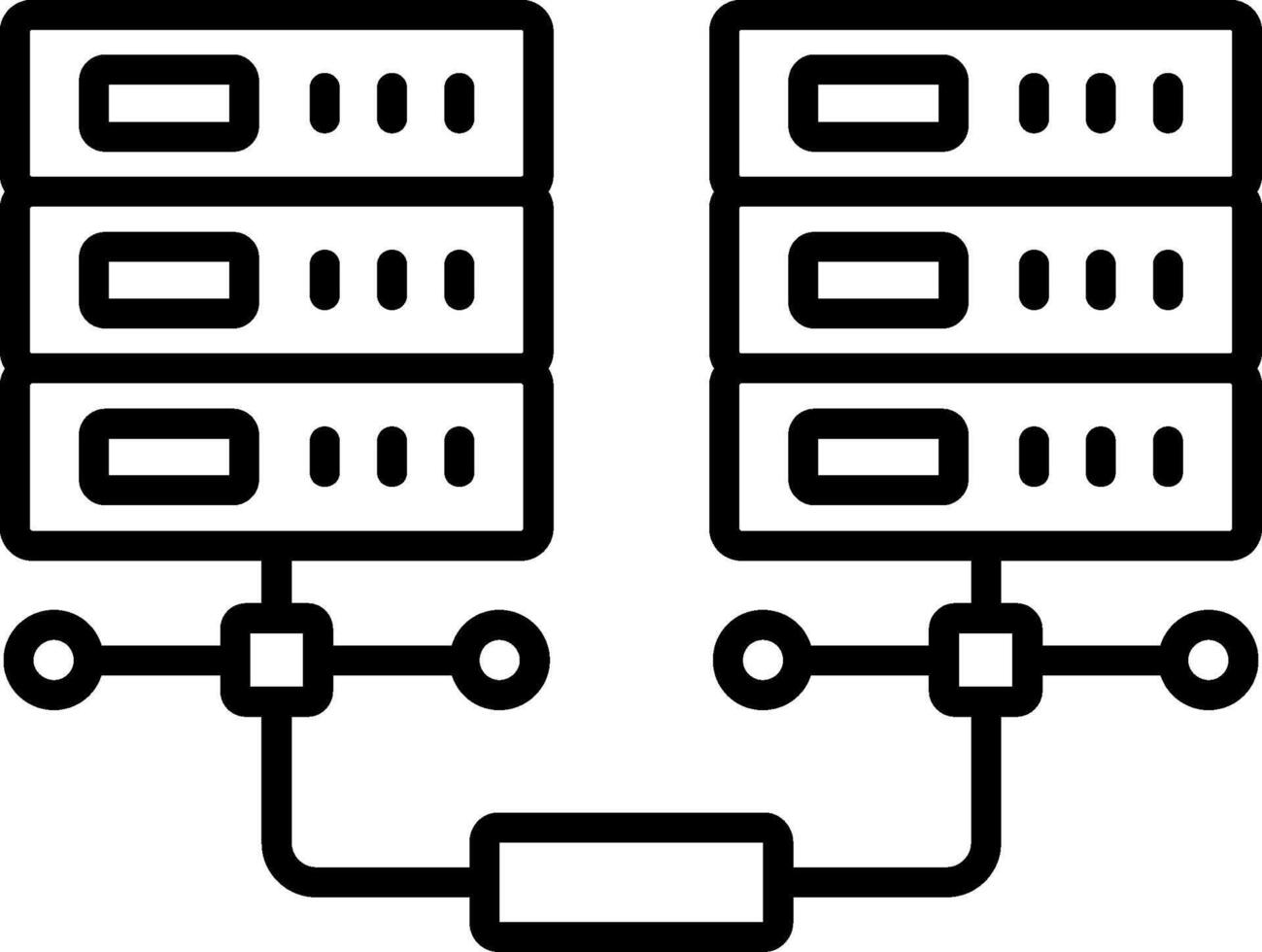 Data Network Line Icon vector