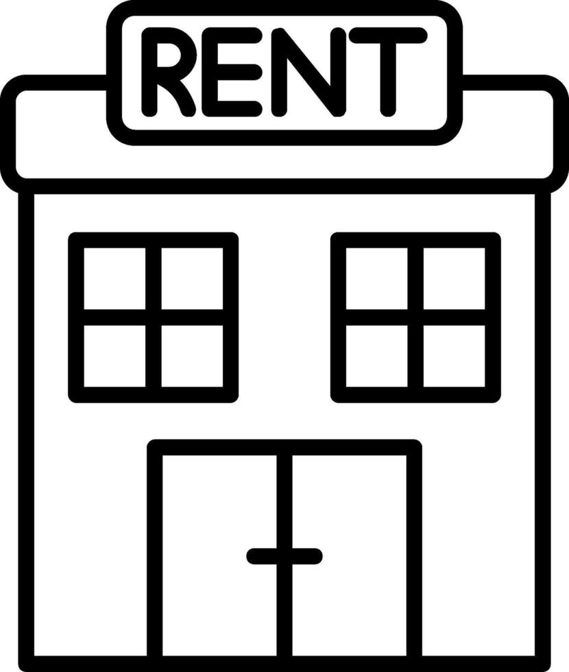 Renting Line Icon vector