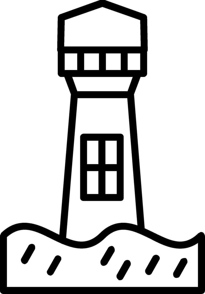 Lighthouse Line Icon vector
