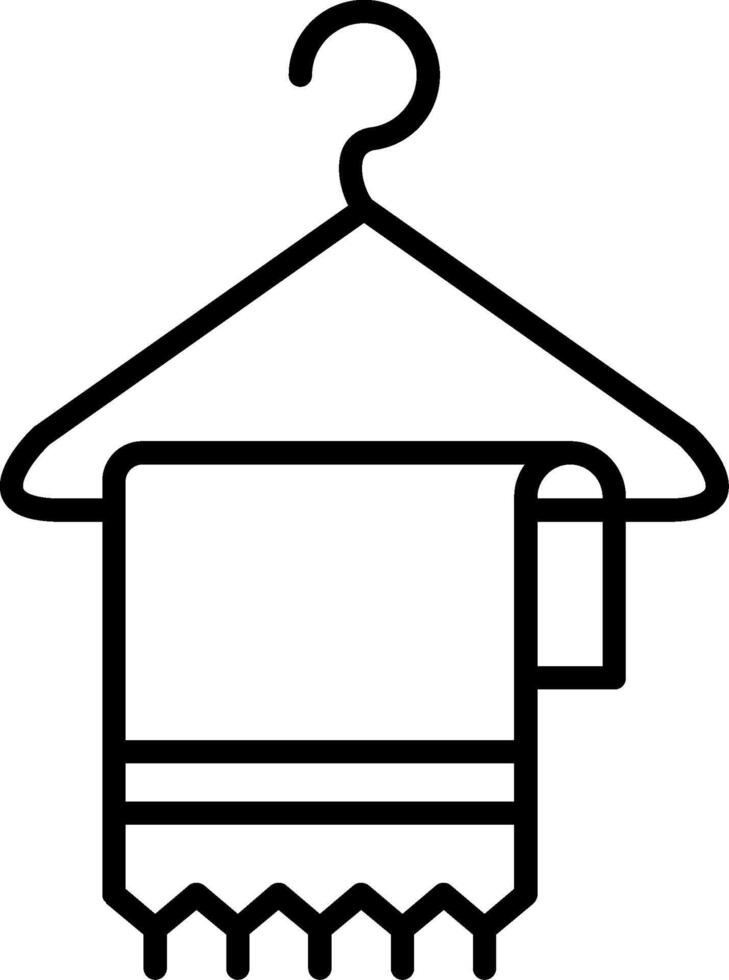 Towel Line Icon vector
