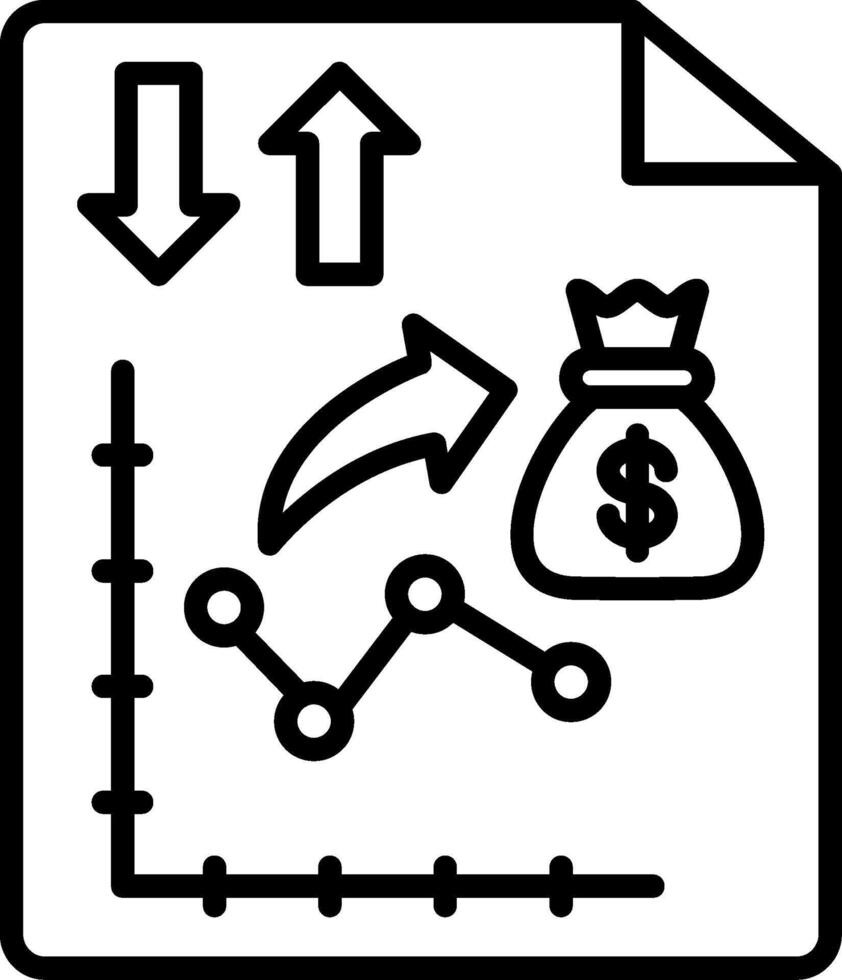 Money Strategy Line Icon vector