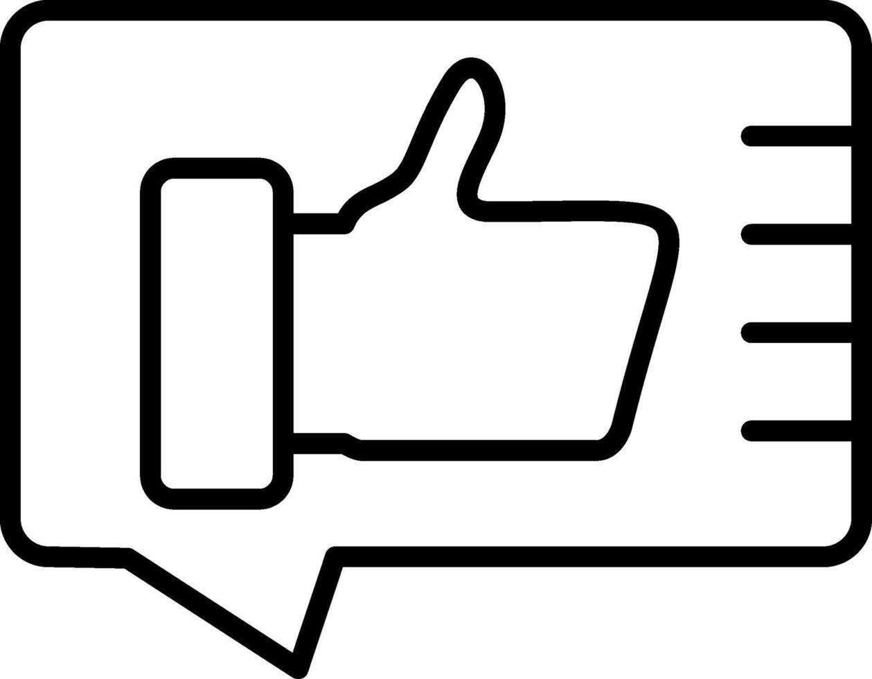 Good Feedback Line Icon vector