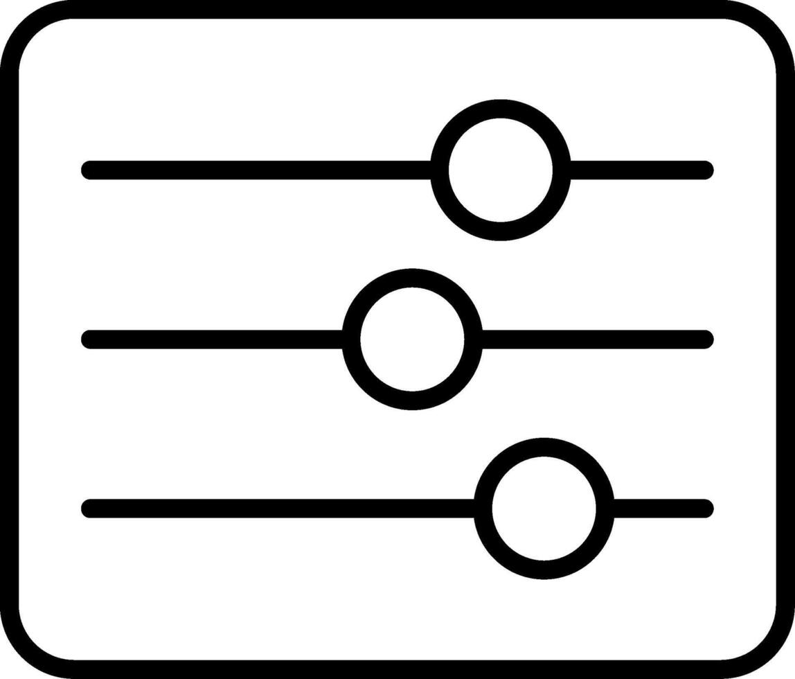 Sliders Line Icon vector