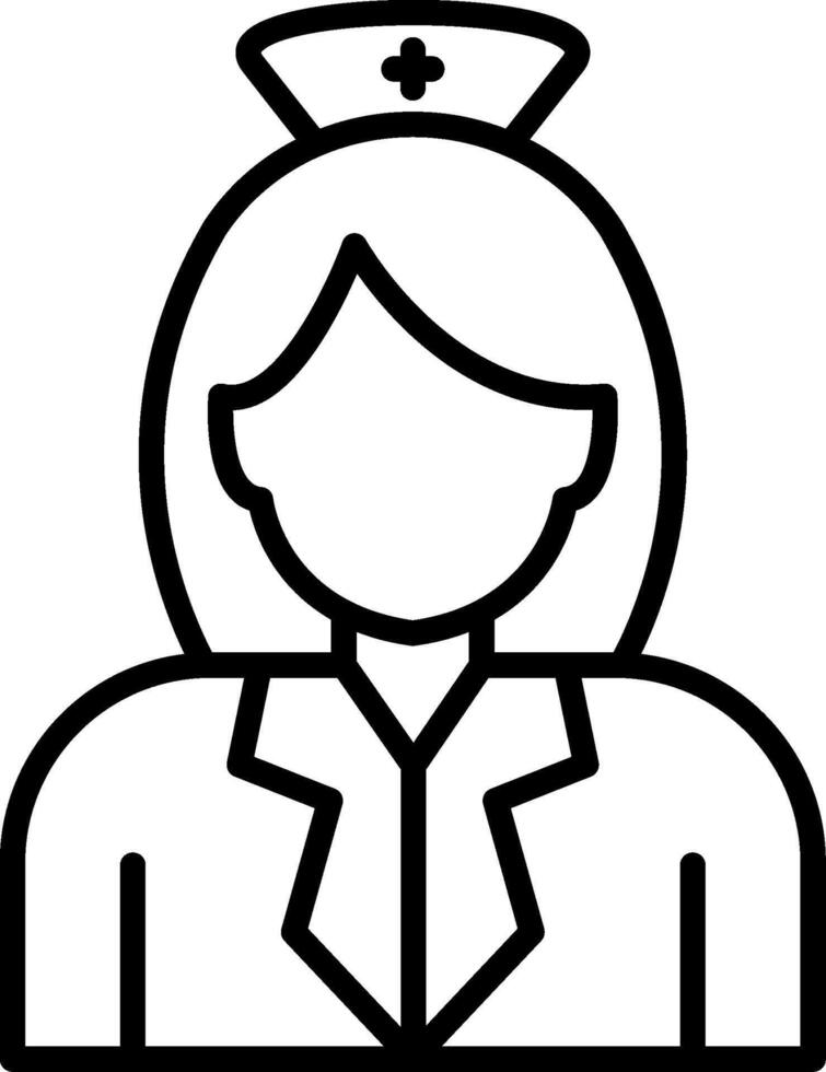 Nurse Line Icon vector