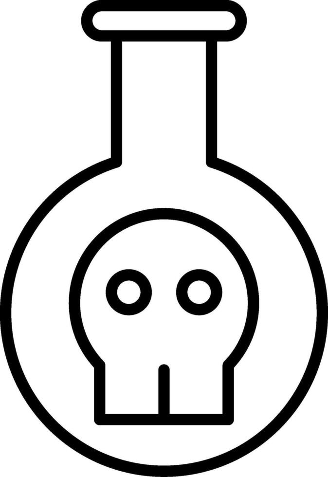Poison Line Icon vector