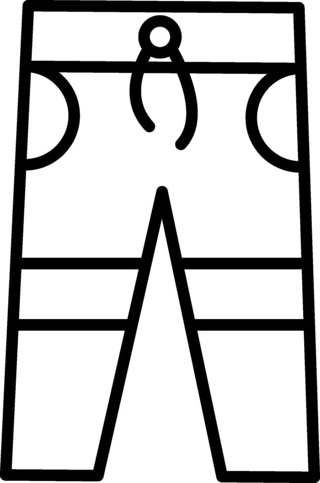 Trousers Line Icon vector