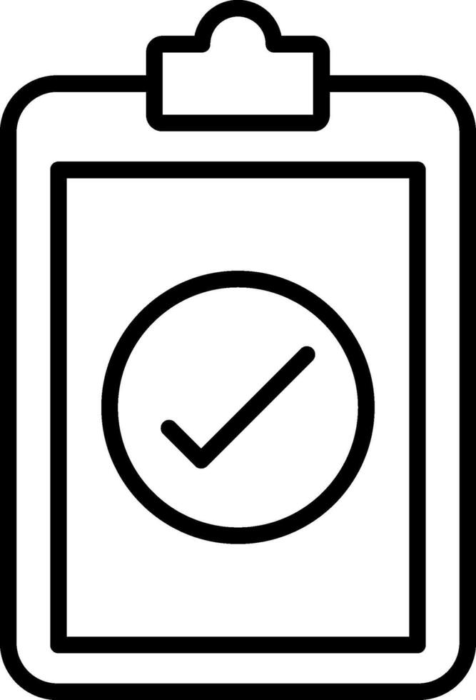 Checked Line Icon vector