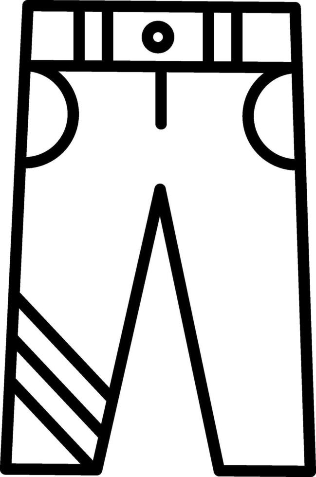 Jean Line Icon vector