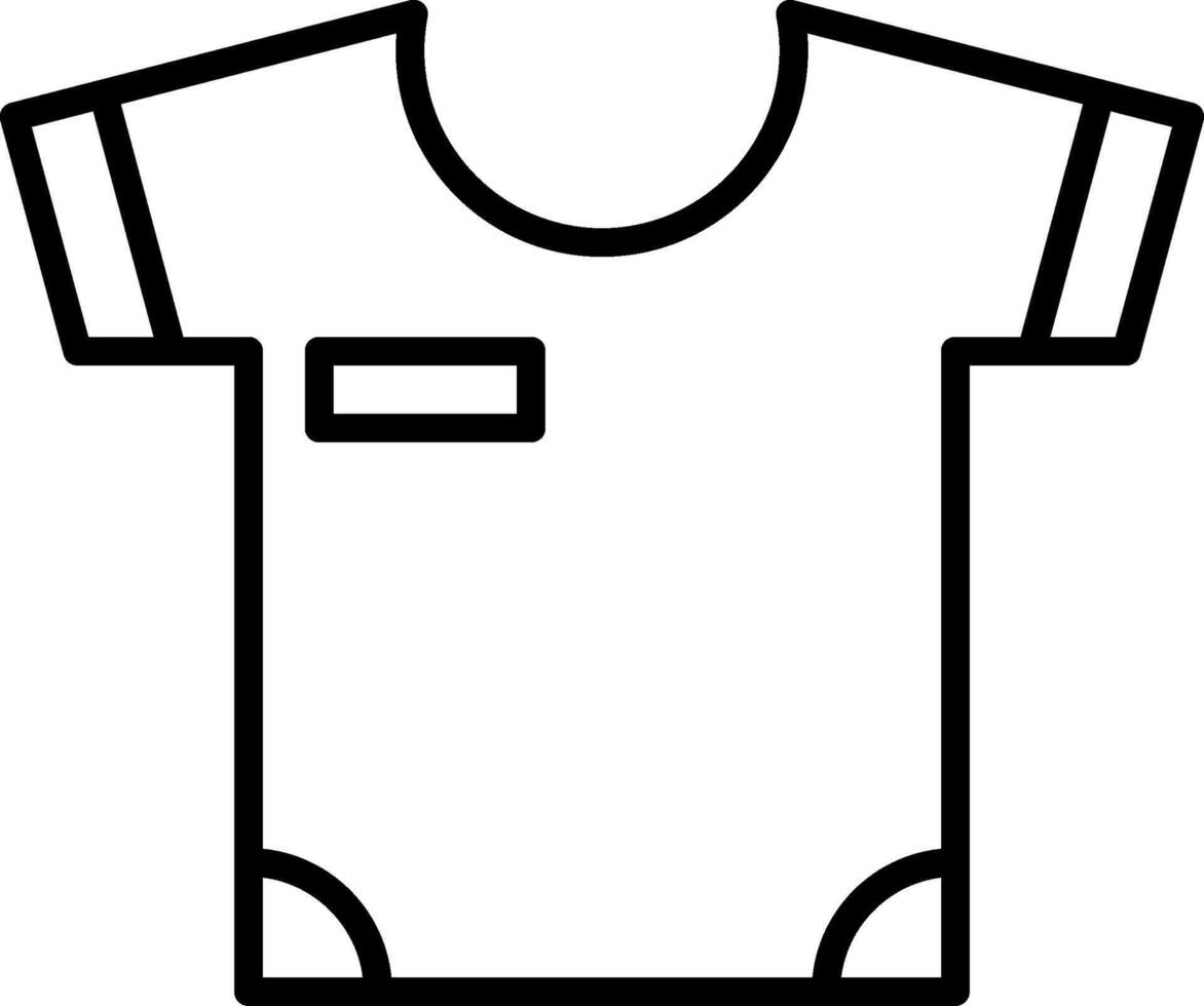 icono de línea de camisa vector