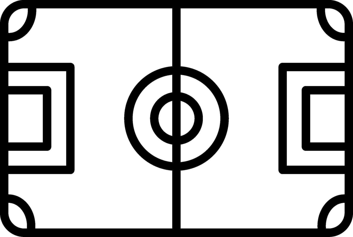 Football Field Line Icon vector